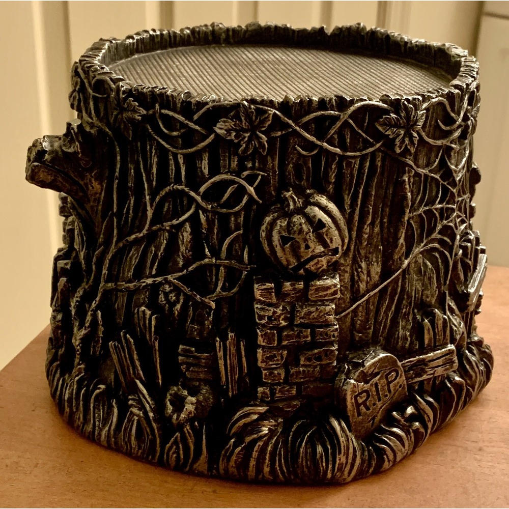 Homeworx by Harry Slatkin Halloween Graveyard Pedestal‎ Candle Holder - EUC